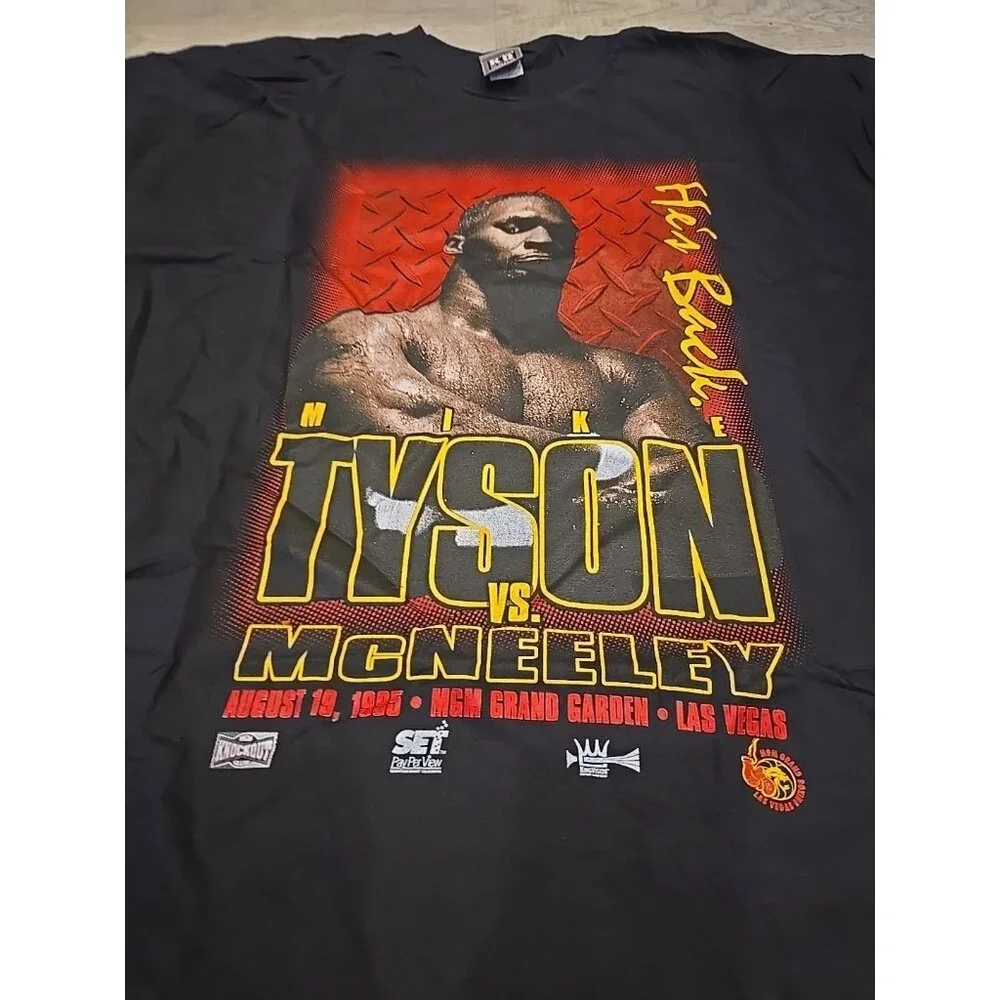 Vintage 1995 Mike Tyson McNeeley MGM Grand Single Stitch Deadstock T Shirt XL - Picture 3 of 5